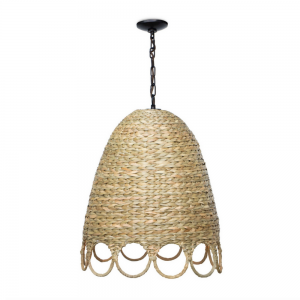 Straw/water hyacinth flower lampshades