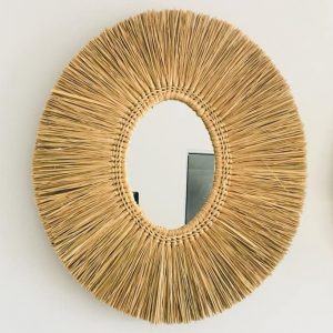 Oval seagrass mirror