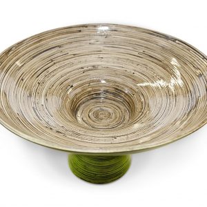 Bamboo big round salad bowl