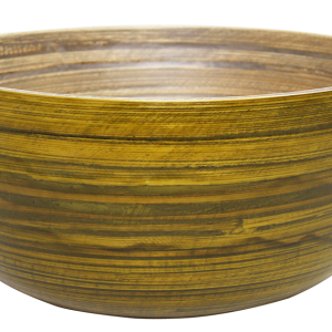 Yellow bamboo bowl tray