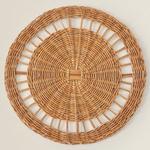 rattan charger plate round