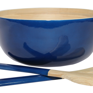 Big spun blue bamboo bowls