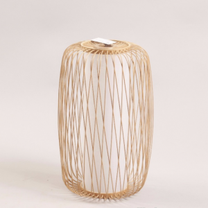 Natural bamboo candle holder