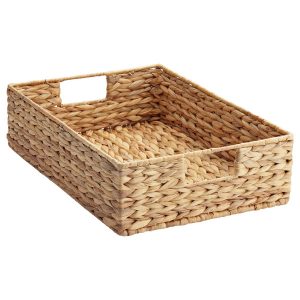 Square water hyacinth handwoven big tray