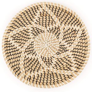 Handmade seagrass basket wall