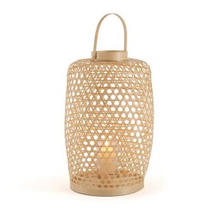 Big candle holder with bamboo lid
