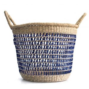 Baskets woven seagrass colored
