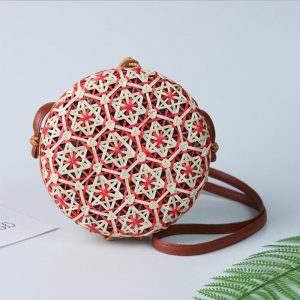 Red bamboo fashion bag