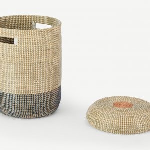 African baskets seagrass coiled