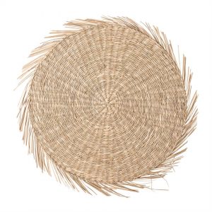 Woven seagrass placemats decoration
